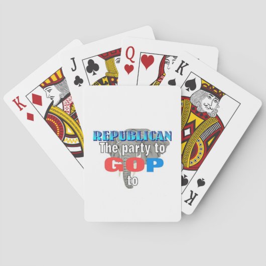 Jeu De Cartes Républicain, le parti auquel aller (dos)