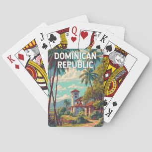 Jeu De Cartes République dominicain Illustration Art de voyage V