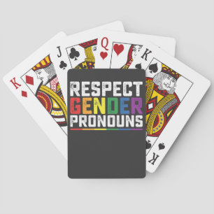 Jeu De Cartes Respect LGBT Genre Pronounounounes Gay Lesbian Tra