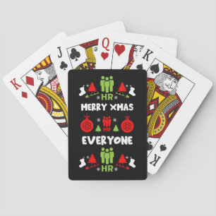 Jeu De Cartes Ressources humaines Dons de Noël laid Père Noël
