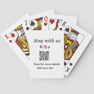 Jeu De Cartes Restez avec nous ajoutez un code q r texte des lie