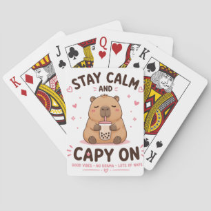 Jeu De Cartes Restez Calme et Capy On Design Mignon de Capybara