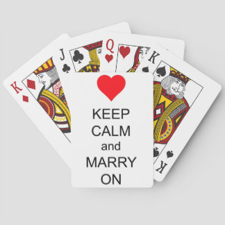 Jeu De Cartes Restez calme et épousez-vous sur le coeur rouge