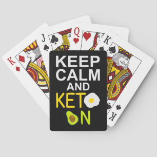 Jeu De Cartes Restez calme et Keto sur une citation amusante