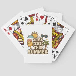 Jeu De Cartes Restez Cool Cet Été - Tee Ice Cream Été Mignon
