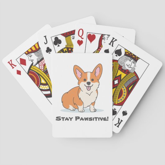 Jeu De Cartes Restez Pawsitif, Restez Positif, Cute Dog Pun Corg (dos)