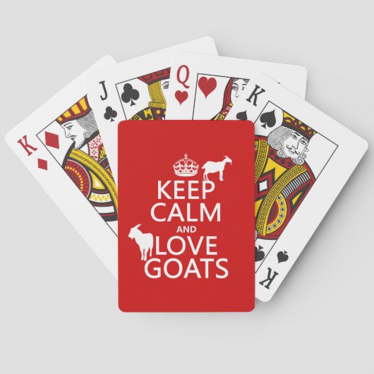 Jeu De Cartes Restez tranquille et aimez les chèvres (dos)