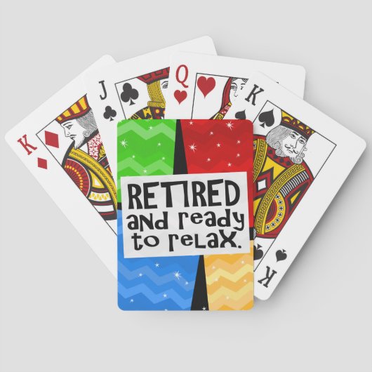 Jeu De Cartes Retiré et préparez pour détendre, retraite drôle (dos)