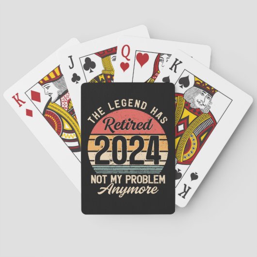 Jeu De Cartes Retraité 2024 Pas mon problème plus (dos)