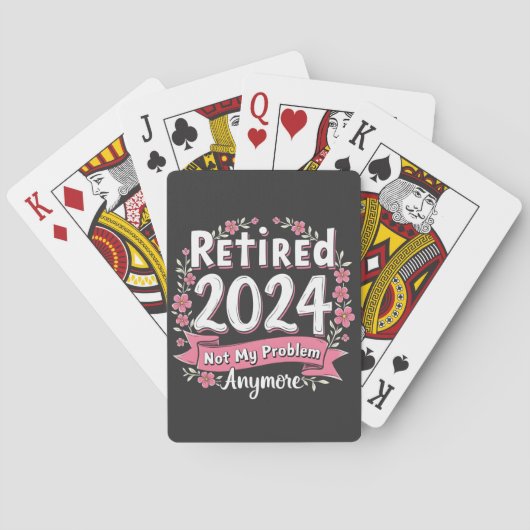 Jeu De Cartes Retraité 2024 Pas mon problème Plus de retraite (dos)