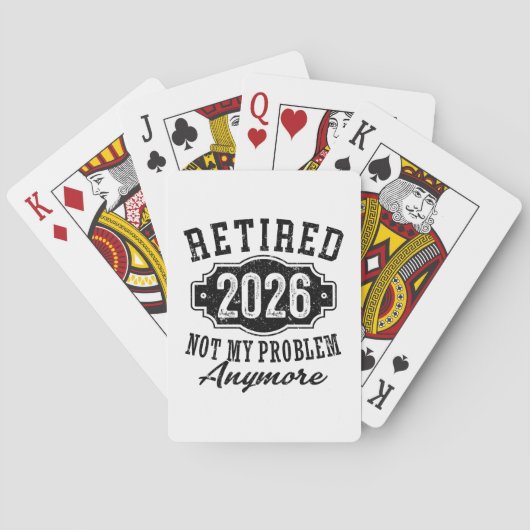 Jeu De Cartes Retraite 2026 Plus Mon Problème Drôle (dos)