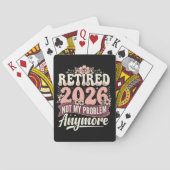 Jeu De Cartes Retraité 2026 Plus Mon Problème Fleurs (dos)