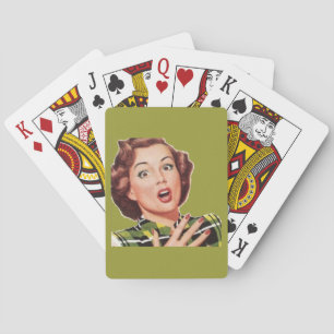 Jeu De Cartes Retro 1950 Femme au foyer Jouer des cartes