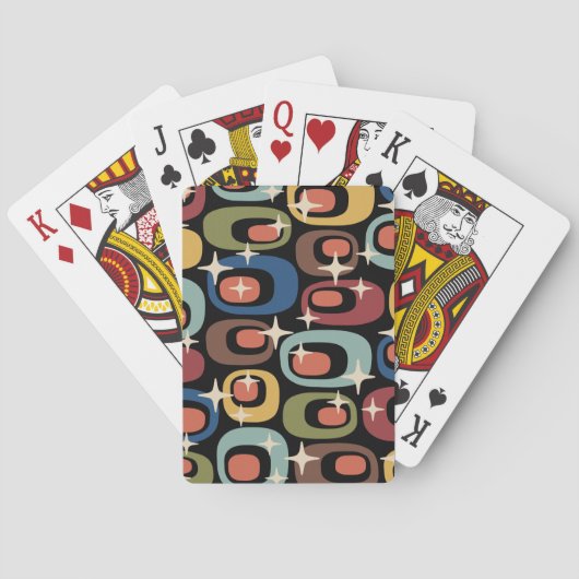 Jeu De Cartes Rétro abstrait moderne du milieu du siècle (dos)
