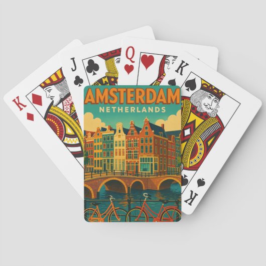 Jeu De Cartes Rétro Amsterdam Pays-Bas (dos)