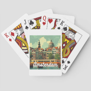 Jeu De Cartes Retro Amsterdam Skyline