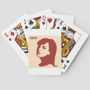 Jeu De Cartes Rétro années 1960 minimaliste femme Illustration A