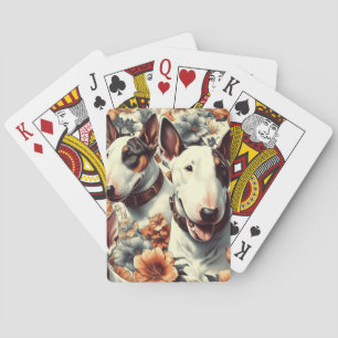 Jeu De Cartes Retro Bull Terrier Peinture sans fil