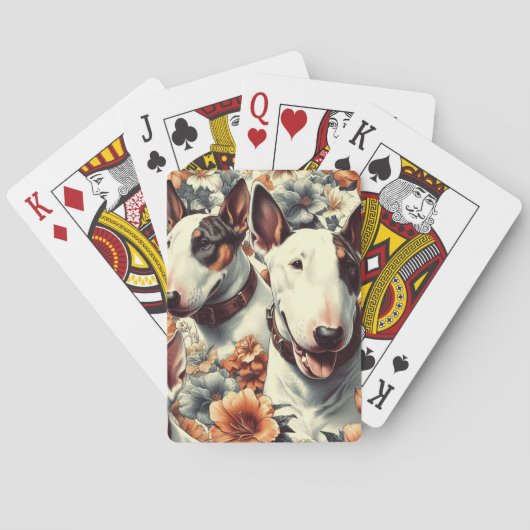 Jeu De Cartes Retro Bull Terrier Peinture sans fil (dos)