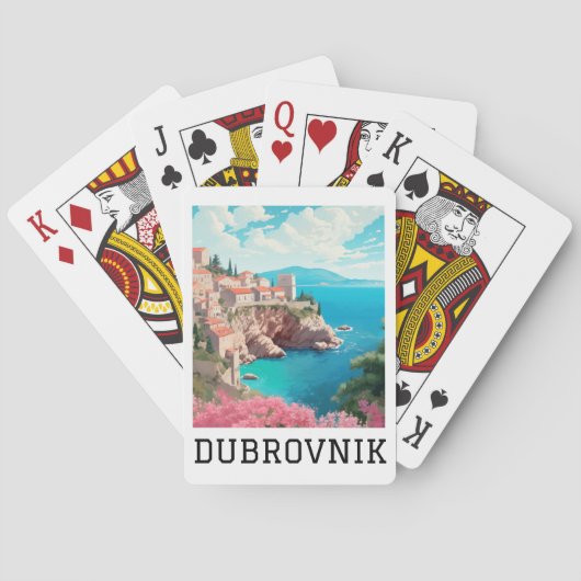 Jeu De Cartes Retro Classique Dubrovnik Croatie (dos)