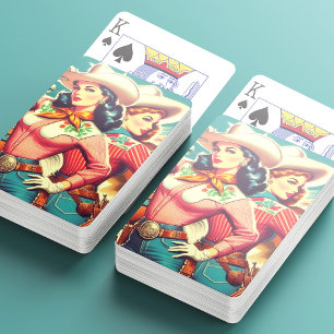 Jeu De Cartes Retro Cowgirls Pin-ups