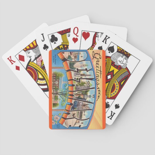 Jeu De Cartes Retro Delaware Greetings Playing Cards (dos)