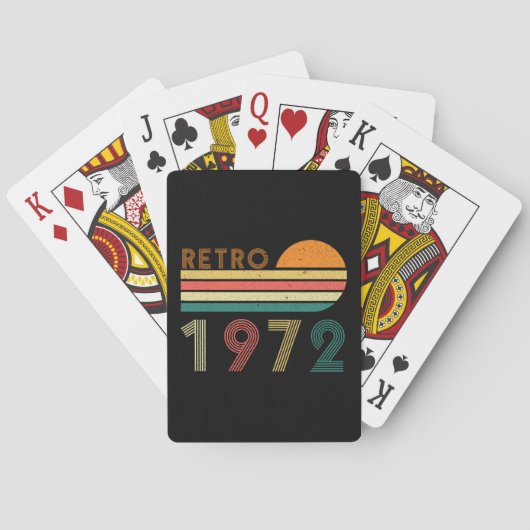 Jeu De Cartes Rétro Fait En 1972 Anniversaire 50 Ans (dos)