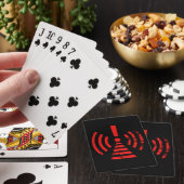 Jeu De Cartes Retro Keep Back Energy Warning Symbol (In Situ)