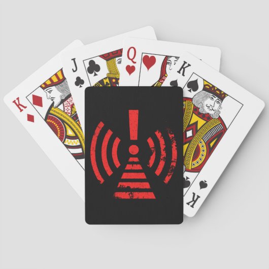 Jeu De Cartes Retro Keep Back Energy Warning Symbol (dos)