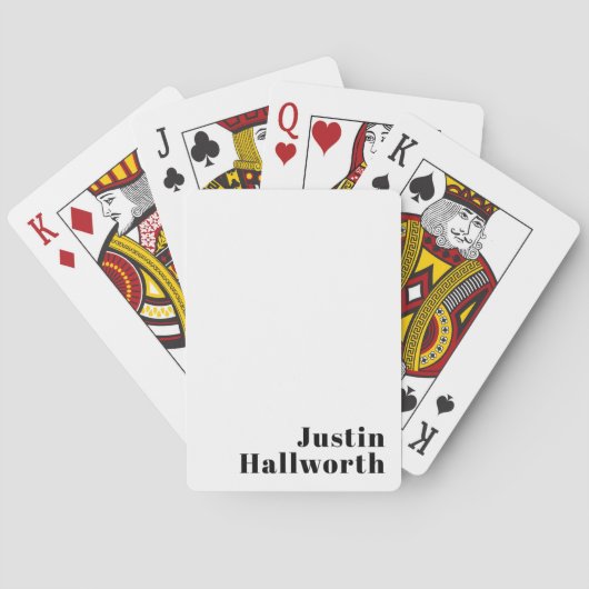 Jeu De Cartes Rétro Moderne Nom minimum ou Modèle d'entreprise (dos)