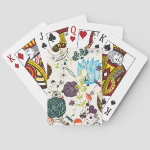 Jeu De Cartes Rétro motif floral 2