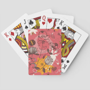 Jeu De Cartes Rétro motif floral 4