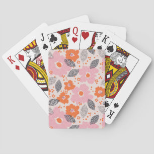 Jeu De Cartes Rétro motif floral mignon