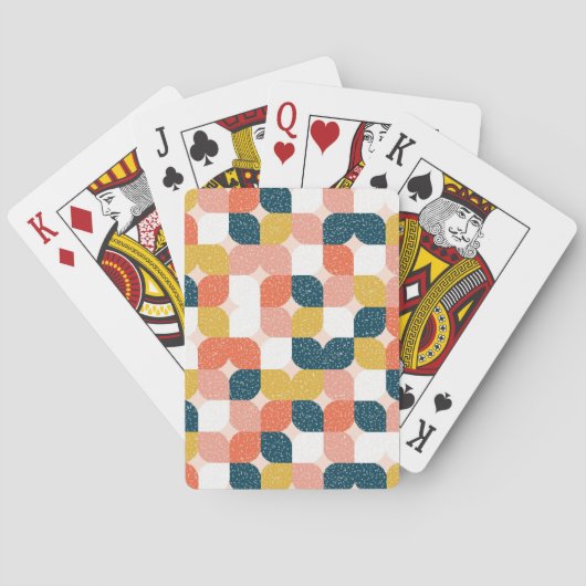 Jeu De Cartes Rétro motif géométrique de Bauhaus (dos)