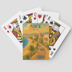 Jeu De Cartes Retro Nice France Promenade de la Côte d'Azur