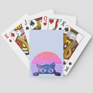 Jeu De Cartes Retro Peeking Cute Cat