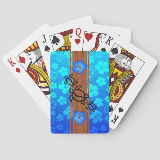 Jeu De Cartes Rétro planche de surf de Honu (dos)