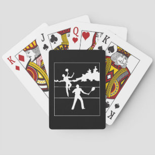 Jeu De Cartes Rétro silhouette de tennis
