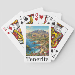 Jeu De Cartes Retro Tenerife Îles Canaries Vacances à la plage