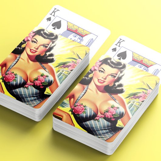 Jeu De Cartes Retro Tropical Summer Pin up