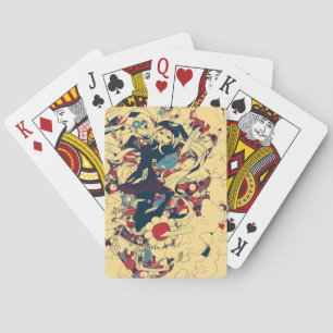 Jeu De Cartes Retro Vintage Japonais Roses marins Graphisme