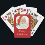 Jeu De Cartes Rétro Vintage Jolly Santa Claus de Christmas<br><div class="desc">Jouer aux cartes avec une photo rétro festive. Le vieux Père Noël Jolly avec ses joues rousses et son sourire chaleureux et amical. Un peu de nostalgie de l'ancienne école pour les vieux temps,  cette image rappelle les souvenirs des célébrations du passé de Noël.</div>