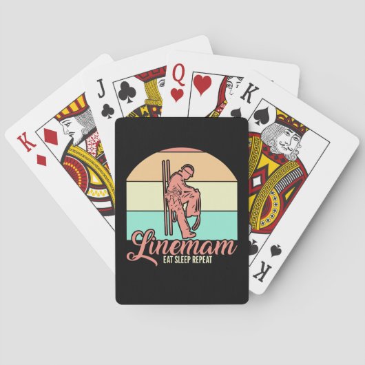 Jeu De Cartes Retro Vintage Lineman (dos)