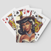 Jeu De Cartes Retro Western Girl (dos)