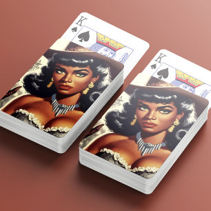 Jeu De Cartes Retro Western Girl