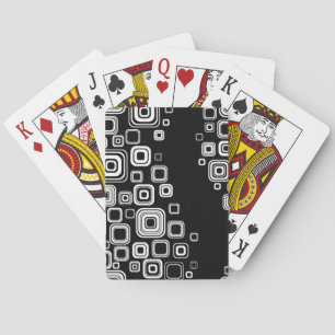 Jeu De Cartes Rétros carrés noirs et blancs