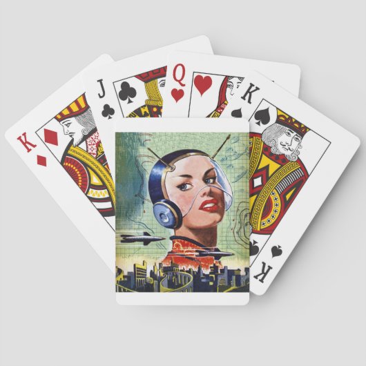 Jeu De Cartes Rétros cartes de jeu de la science-fiction (dos)