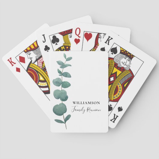 Jeu De Cartes Réunion de famille Eucalyptus moderne (dos)
