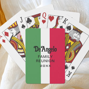 Jeu De Cartes Réunion de nom de famille italien personnalisé