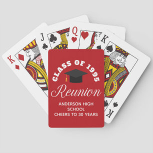 Jeu De Cartes Réunion du lycée Rouge Parti personnalisé